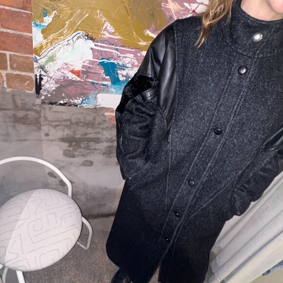 Vintage 80s Editions Long Dolman Sleeve Coat - Picture 7 of 8